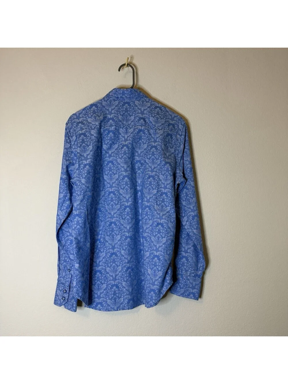 Robert Graham Men’s S Blue Floral Paisley Button Up Shirt Long Sleeve Cotton